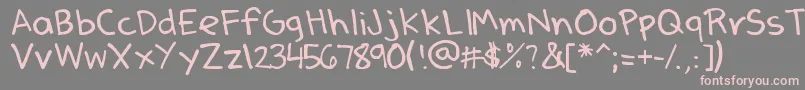 DenneSSummer-fontti – vaaleanpunaiset fontit harmaalla taustalla
