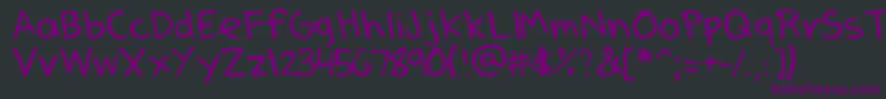 DenneSSummer Font – Purple Fonts on Black Background
