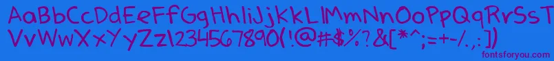 Шрифт DenneSSummer – фиолетовые шрифты на синем фоне