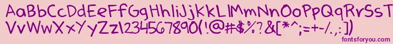 DenneSSummer Font – Purple Fonts on Pink Background