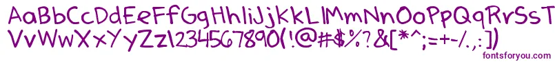 DenneSSummer Font – Purple Fonts on White Background