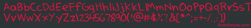 DenneSSummer Font – Red Fonts on Black Background