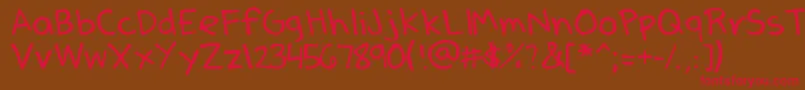 DenneSSummer Font – Red Fonts on Brown Background