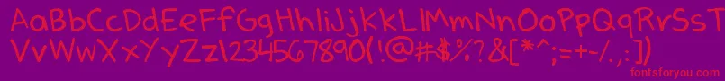 DenneSSummer Font – Red Fonts on Purple Background