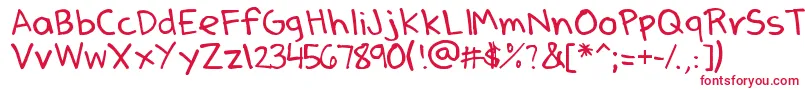 DenneSSummer Font – Red Fonts on White Background