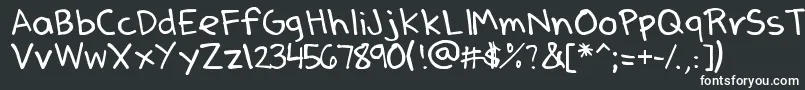 Шрифт DenneSSummer – белые шрифты на чёрном фоне