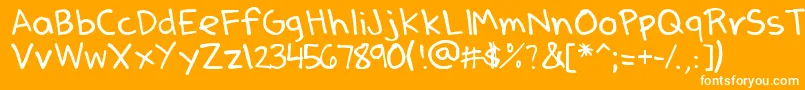 Шрифт DenneSSummer – белые шрифты на оранжевом фоне