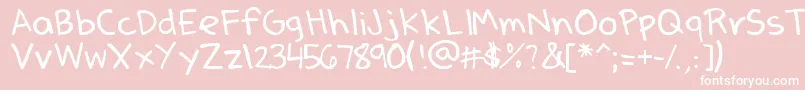 DenneSSummer Font – White Fonts on Pink Background
