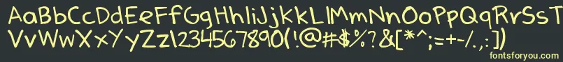 Шрифт DenneSSummer – жёлтые шрифты на чёрном фоне