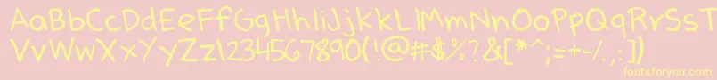Шрифт DenneSSummer – жёлтые шрифты на розовом фоне