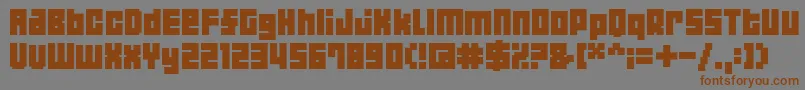 04b19 Font – Brown Fonts on Gray Background