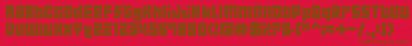 Fonte 04b19 – fontes marrons em um fundo vermelho