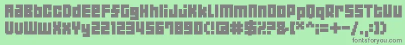 04b19 Font – Gray Fonts on Green Background