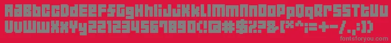 04b19 Font – Gray Fonts on Red Background