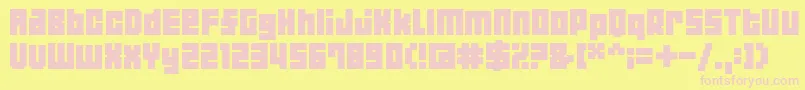 04b19 Font – Pink Fonts on Yellow Background