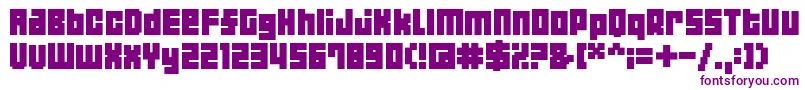 04b19 Font – Purple Fonts on White Background