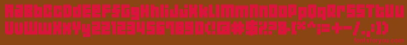04b19 Font – Red Fonts on Brown Background
