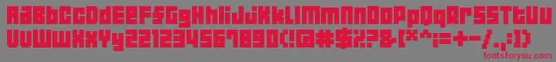 04b19 Font – Red Fonts on Gray Background