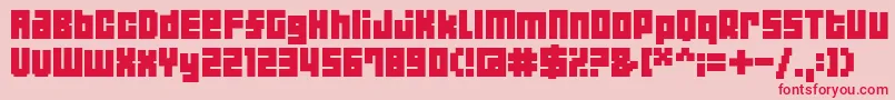 04b19 Font – Red Fonts on Pink Background