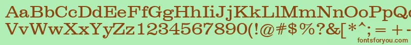 ClarendonРљРЅРёР¶РЅС‹Р№ Font – Brown Fonts on Green Background