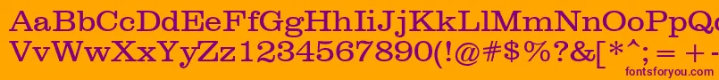 ClarendonРљРЅРёР¶РЅС‹Р№ Font – Purple Fonts on Orange Background