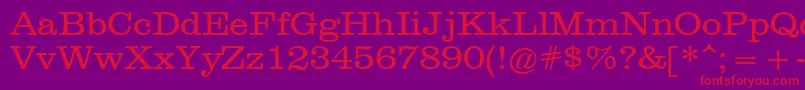 More about ClarendonКнижный Font ClarendonКнижный Font – Red Fonts on Purple Background