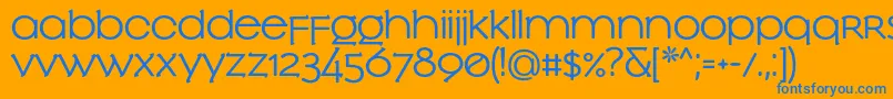 SlowglassBold Font – Blue Fonts on Orange Background