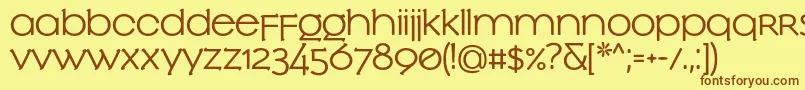 SlowglassBold Font – Brown Fonts on Yellow Background