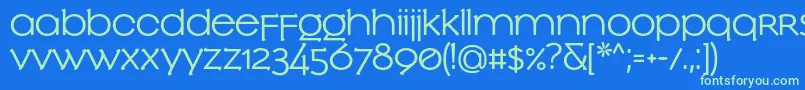 SlowglassBold Font – Green Fonts on Blue Background