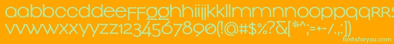 SlowglassBold Font – Green Fonts on Orange Background