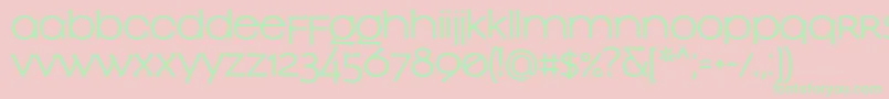 SlowglassBold-Schriftart – Grüne Schriften auf rosa Hintergrund