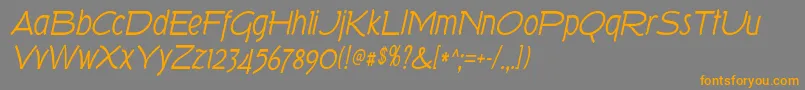 TorkItalic Font – Orange Fonts on Gray Background