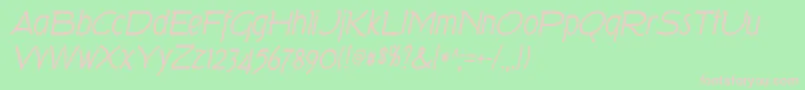 TorkItalic Font – Pink Fonts on Green Background