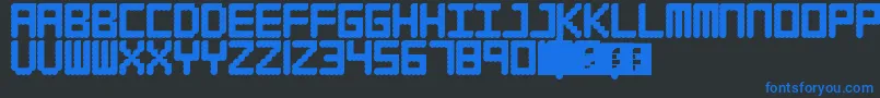 Waffleboy Font – Blue Fonts on Black Background