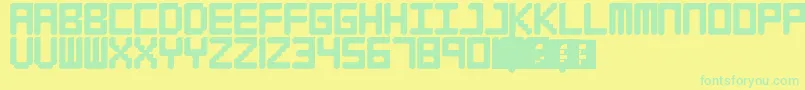 Waffleboy Font – Green Fonts on Yellow Background