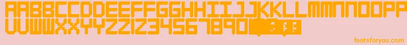 Waffleboy Font – Orange Fonts on Pink Background