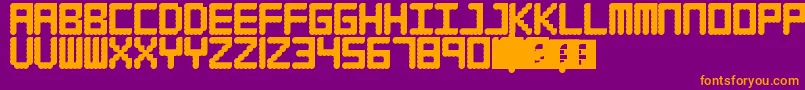 Шрифт Waffleboy – оранжевые шрифты на фиолетовом фоне