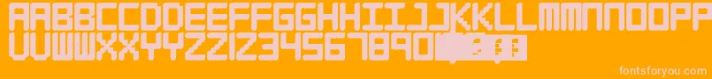 Waffleboy Font – Pink Fonts on Orange Background