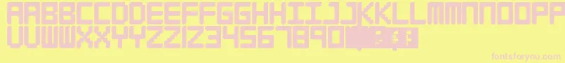 Waffleboy Font – Pink Fonts on Yellow Background