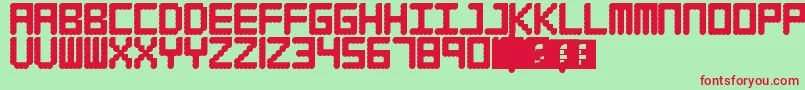 Waffleboy Font – Red Fonts on Green Background