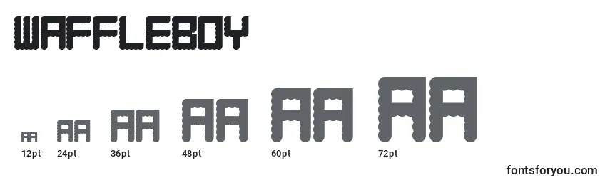 Waffleboy Font Sizes
