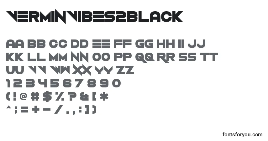 VerminVibes2Black-fontti – aakkoset, numerot, erikoismerkit