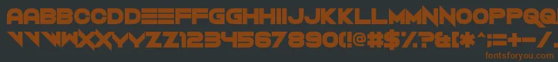 Шрифт VerminVibes2Black – коричневые шрифты на чёрном фоне