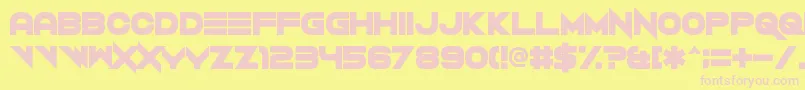 VerminVibes2Black Font – Pink Fonts on Yellow Background