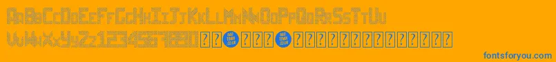 SheffItalic Font – Blue Fonts on Orange Background