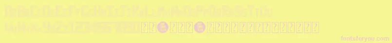SheffItalic-fontti – vaaleanpunaiset fontit keltaisella taustalla