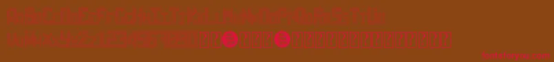 SheffItalic Font – Red Fonts on Brown Background
