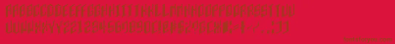Fonte H.I.B.CellPlain – fontes marrons em um fundo vermelho