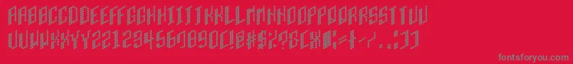 Шрифт H.I.B.CellPlain – серые шрифты на красном фоне