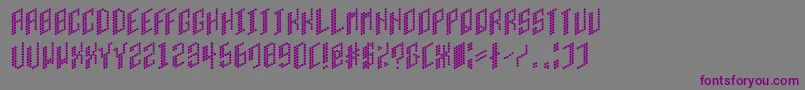 H.I.B.CellPlain Font – Purple Fonts on Gray Background